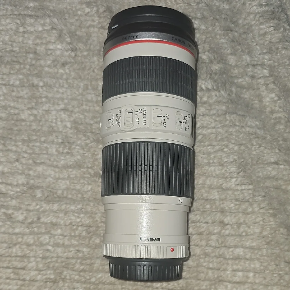 COPY - White and Black Camera Lens with Blue Pouch